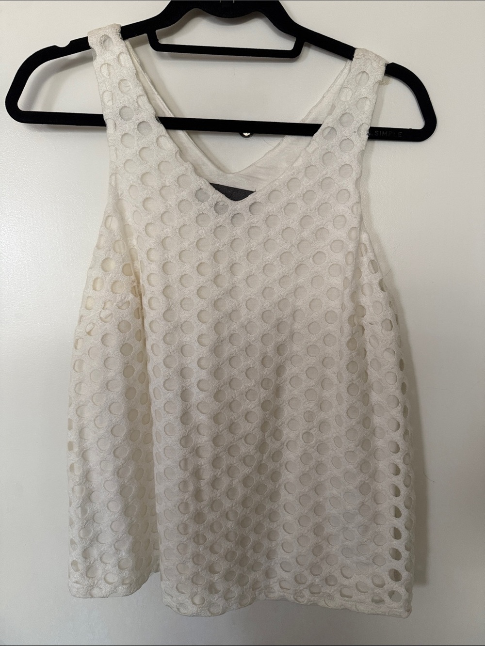 Anthropologie Sunday in Brooklyn Off White Eyelet Sleeveless Tank Top